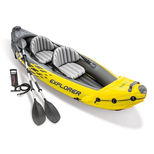 Intex Explorer K2 Kayak, 2-Person Inflatable Kayak Set with Aluminum Oars...