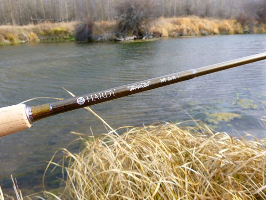 angler reviewing hardy zephrus fly rod